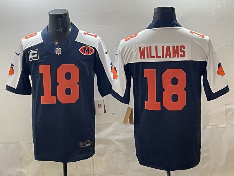 Men 2026 Chicago Bears #18 Williams Blue 4th generations Nike Limited NFL Jersey style 01->chicago bears->NFL Jersey